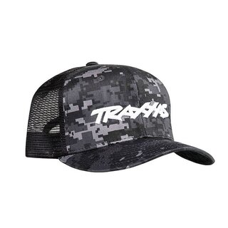 TRAXXAS Trucker Cap Camouflage/Logo wei�, runder Schirm
