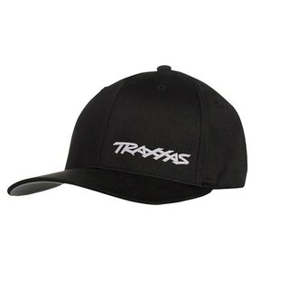 TRAXXAS Flex Cap schwarz/Logo wei�, runder Schirm L/XL