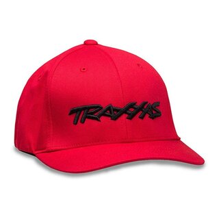 TRAXXAS Traxxas Cap rot/Logo schwarz, runder Schirm L/XL