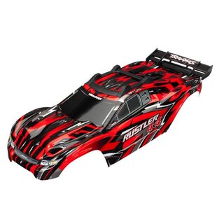 TRAXXAS Karosserie Rustler 4x4 rot mit Aufkleber &...