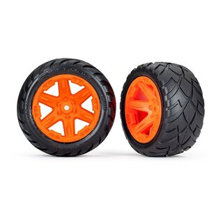 TRAXXAS Anaconda Reifen auf RXT 2.8 Felge orange hinten (2)