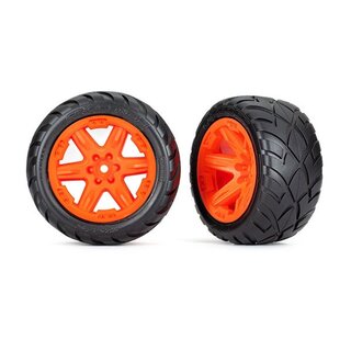 TRAXXAS Anaconda Reifen auf RXT 2.8 Felge orange (2)