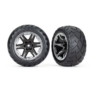 TRAXXAS Anaconda Reifen auf RXT 2.8 Felge schwarz/chrom (2)