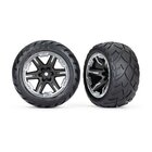 TRAXXAS Anaconda Reifen auf RXT 2.8 Felge schwarz/chrom (2)