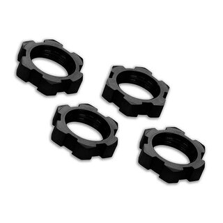 TRAXXAS Radmuttern verzahnt Aluminium schwarz 17mm (4)