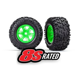 TRAXXAS Maxx AT Reifen auf X-Maxx Felgen gr�n (2)