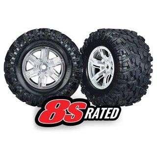 TRAXXAS Maxx AT Reifen auf X-Maxx Felgen satin-chrom (2)