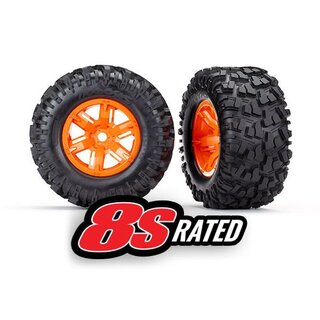 TRAXXAS Maxx AT Reifen auf X-Maxx Felgen orange (2)