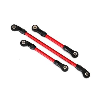 TRAXXAS Lenkstangen Set Stahl rot 5x117mm, 5x60mm, 5x63mm (je 1)
