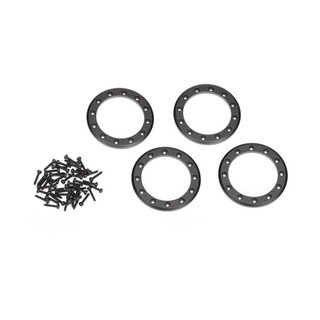 TRAXXAS Beadlock-Ring 2.2 Aluminium schwarz mit Schrauben...