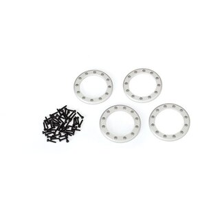 TRAXXAS Beadlock-Ring 1.9 Aluminium satin mit Schrauben (4)
