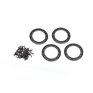 TRAXXAS Beadlock-Ring 1.9 Aluminium schwarz mit Schrauben (4)