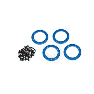 TRAXXAS Beadlock-Ring 1.9 Aluminium blau mit Schrauben (4)