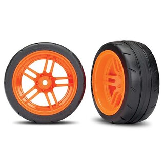 TRAXXAS Response Reifen auf 1.9 Felgen orange extrabreit...
