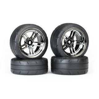 TRAXXAS Response Reifensatz auf 1.9 Felgen chrom-schwarz...