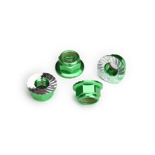 TRAXXAS Stopmutter Alu 5mm mit Flansch verzahnt gr�n (4)