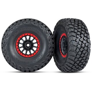 TRAXXAS BFGoodrich Baja KR3 Reifen auf Felgen schwarz/rot (2)