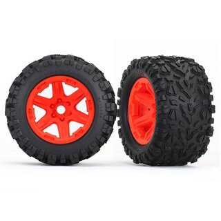TRAXXAS Talon EXT 3.8 Reifen auf Felge orange (2)