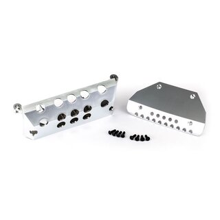 TRAXXAS Schutzplatten satin-chrom v&h
