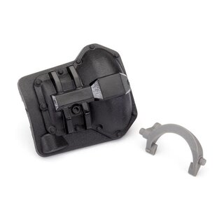 TRAXXAS Differtial-Abdeckung schwarz hinten mit T-Lock Gabel