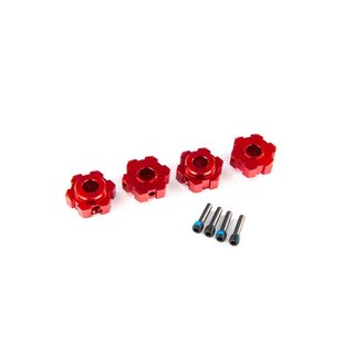 TRAXXAS Radmitnehmer Aluminium rot (4)