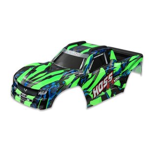 TRAXXAS Karosserie Hoss 4x4 gr�n mit Aufkleber &...