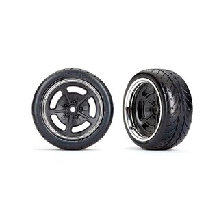 TRAXXAS Response 2.1 Reifen auf Felgen schwarz/chrom hinten (2)