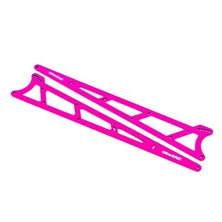 TRAXXAS Seitenplatten Wheelie bar Aluminium pink (2)