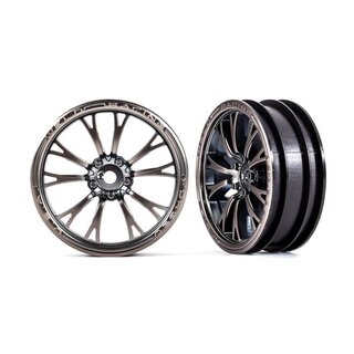 TRAXXAS Weld Racing Felgen satin schwarz-chrom vorne (2)