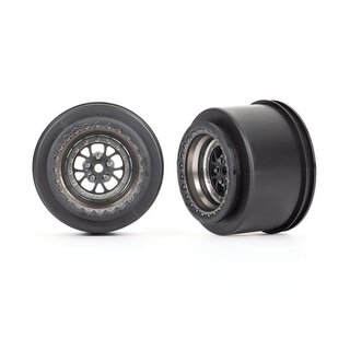 TRAXXAS Weld Racing Felgen satin schwarz-chrom hinten (2)