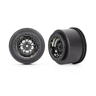 TRAXXAS Weld Racing Felgen schwarz-chrom hinten (2)