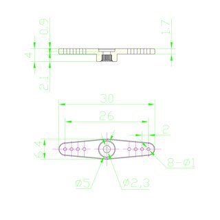AGF-RC SH-A06 Aluminium Servo Hebel