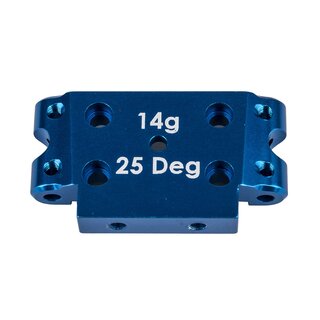 Team Associated DR10 FT Aluminum Front Bulkhead, 25 deg, blue