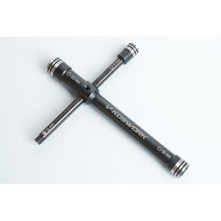 Koswork Glow Plug/Clutch Nut Cross Wrench (Nut 7, 8, 10mm & Hex 5mm)