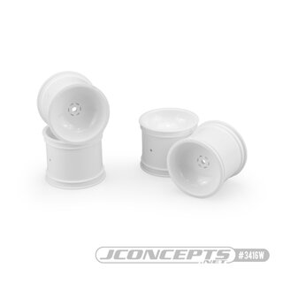 JConcepts Super Dish, Rustler | Stampede, 2.2? rear wheel - white, 4pc.