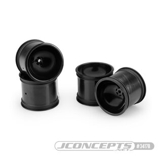JConcepts Super Dish, Rustler | Stampede, 2.2? front wheel - black, 4pc.