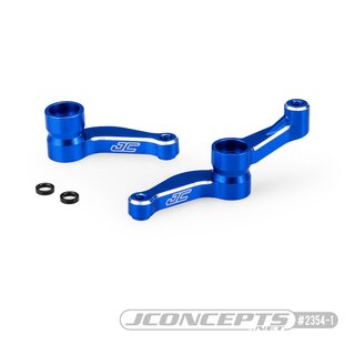 JConcepts DR10 | SR10 | RB10, aluminum steering bellcranks - blue