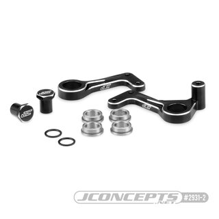 JConcepts RC10T aluminum steering bellcranks, black (Fits...