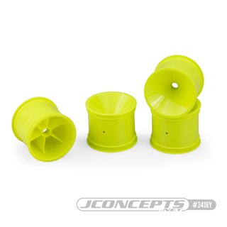 JConcepts Mono, RC10T, T2, T3, GT, front wheel - yellow,...