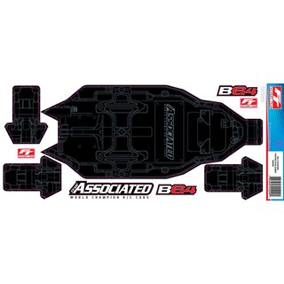 Team Associated RC10B6.4 FT Chassis Protective Sheet, +3mm, printed