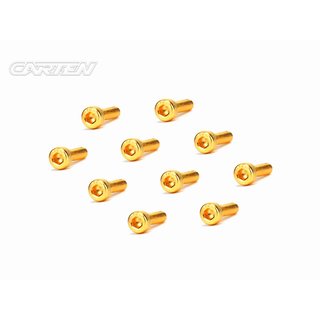 CARTEN Zylinderkopfschrauben M3x10mm 12.9 Gold Coating (10)