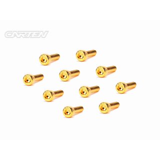 CARTEN Zylinderkopfschrauben M3x14mm 12.9 Gold Coating (10)
