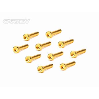 CARTEN Zylinderkopfschrauben M3x20mm 12.9 Gold Coating (10)