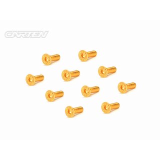 CARTEN Senkkopfschrauben M3x10mm 12.9 Gold Coating (10)