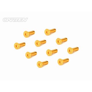 CARTEN Senkkopfschrauben M3x12mm 12.9 Gold Coating (10)