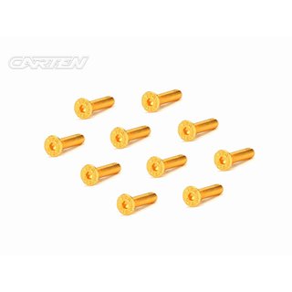 CARTEN Senkkopfschrauben M3x16mm 12.9 Gold Coating (10)