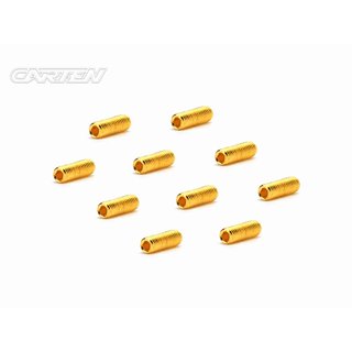 CARTEN Madenschrauben M3x8mm 12.9 Gold Coating (10)