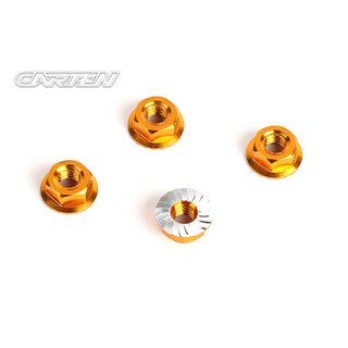 CARTEN M4 Mutter mit geripptem Bund selbstsichernd Alu (4)