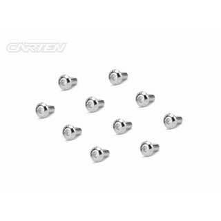 CARTEN Linsenkopfschrauben M3x6mm 12.9 Nickel Coating (10)