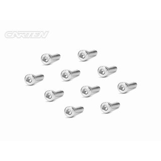 CARTEN Zylinderkopfschrauben M3x10mm 12.9 Nickel Coating (10)